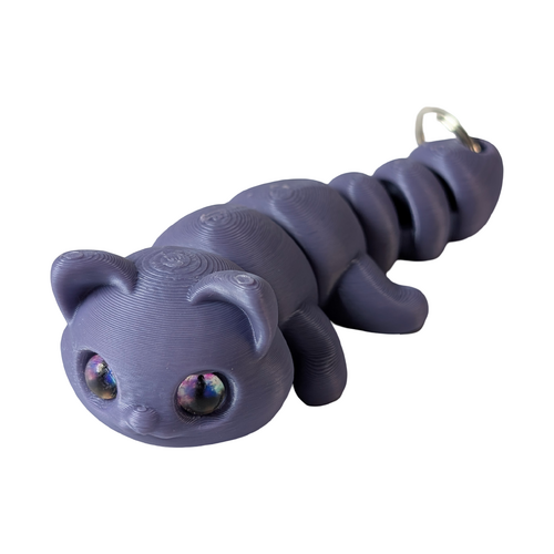 Supportive Solutions Cat Keyring & Bag Charm - One Size - Multi-coloured  - New, Handmade