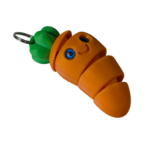 Supportive Solutions Carrot Keyring & Bag Charm - One Size - Multi-coloured  - New, Handmade