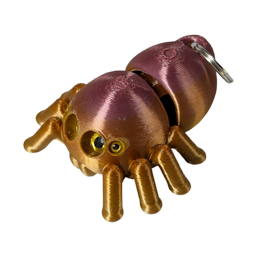 Supportive Solutions Spider Keyring & Bag Charm - One Size - Multi-coloured  - New, Handmade