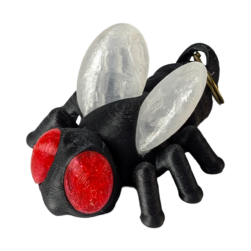 Supportive Solutions Fly Keyring & Bag Charm - One Size - Multi-coloured  - New, Handmade