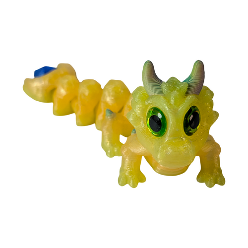 Supportive Solutions Baby Gemstone Lizard Dragon Keyring & Bag Charm - One Size - Multi-coloured  - New, Handmade