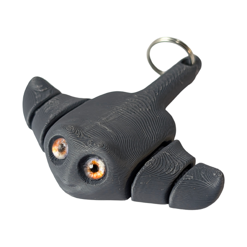 Supportive Solutions Sting Ray Keyring & Bag Charm - One Size - Grey  - New, Handmade