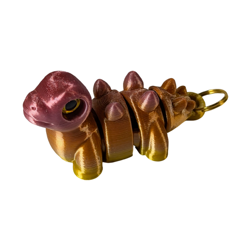 Supportive Solutions Stegosaurus Keyring & Bag Charm - One Size - Multi-coloured  - New, Handmade