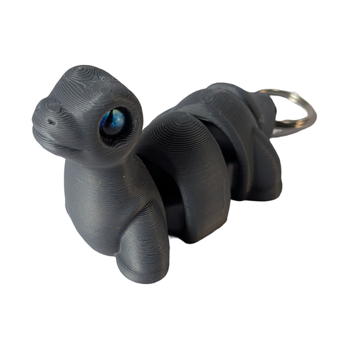 Supportive Solutions Brontosaurus Keyring & Bag Charm - One Size - Grey  - New, Handmade