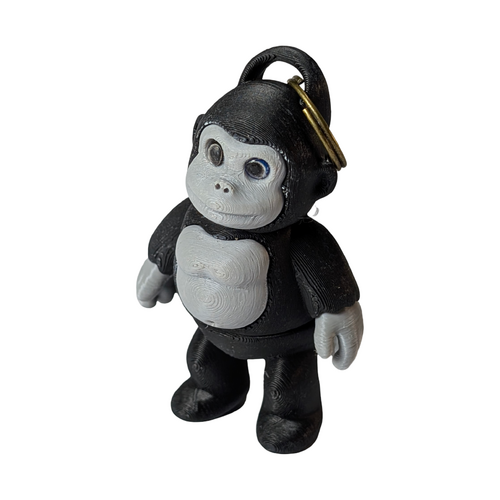 Supportive Solutions Gorilla Keyring & Bag Charm - One Size - Multi-coloured  - New, Handmade