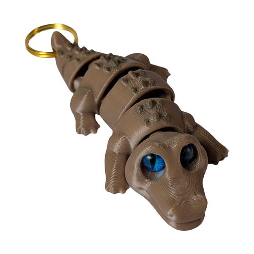 Supportive Solutions Crocodile Keyring & Bag Charm - One Size - Multi-coloured  - New, Handmade