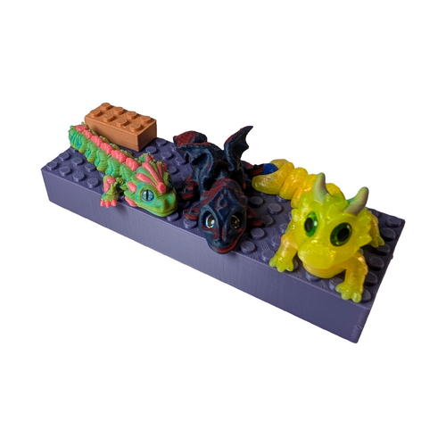 Supportive Solutions Baby Dragons Keyring & Bag Charm Multi-Pack - Set of 3 Multi-coloured - New, Handmade