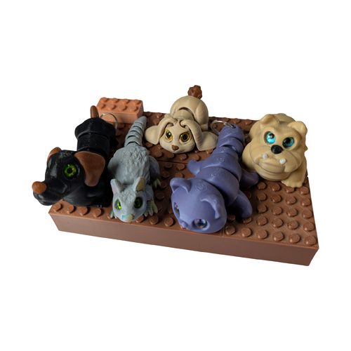 Supportive Solutions Pets Keyring & Bag Charm Multi-Pack - Set of 5 Multi-coloured - New, Handmade