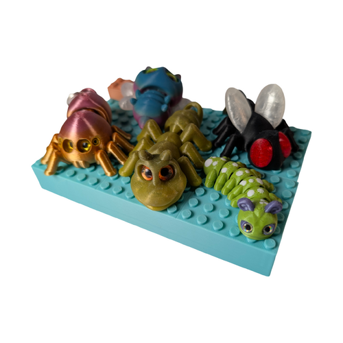 Supportive Solutions Bugs & Critters Keyring & Bag Charm Multi-Pack - Set of 5 Multi-coloured - New, Handmade