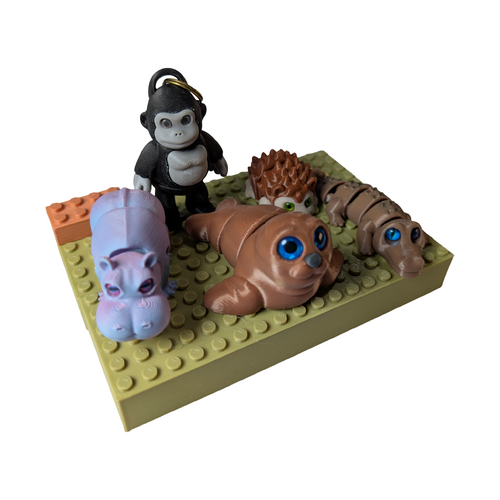 Supportive Solutions Wildlife Keyring & Bag Charm Multi-Pack - Set of 5 Multi-coloured - New, Handmade