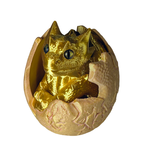 Supportive Solutions Hatchling Dragon Figurine - Large Gold - New, Handmade