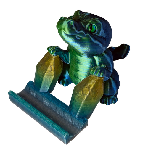 Supportive Solutions Crocodile Phone Stand - One Size Yellow/Blue/Green & Rainbow - New, Handmade