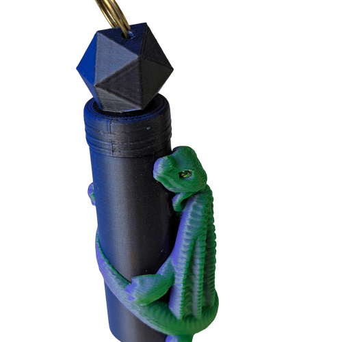 Supportive Solutions Dragon Lip Balm Holder - One Size Purple/Green & Black/Blue - New, Handmade