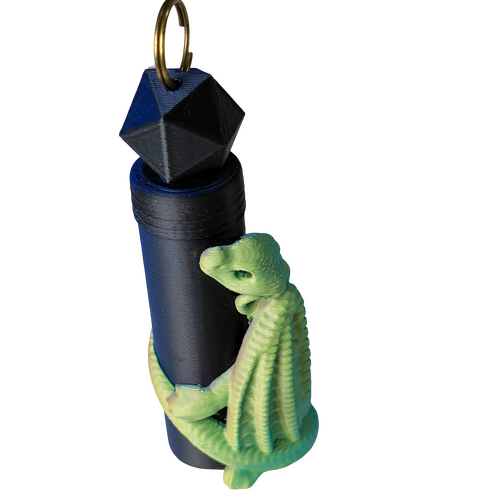 Supportive Solutions Dragon Lip Balm Holder - One Size Blue/Green & Black/Blue - New, Handmade