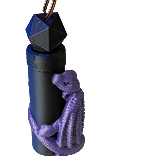 Supportive Solutions Dragon Lip Balm Holder - One Size Purple & Black/Blue - New, Handmade