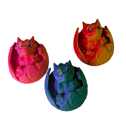 Supportive Solutions Dragon Hatchlings Magnet Set - Set of 3 Multi-coloured - New, Handmade
