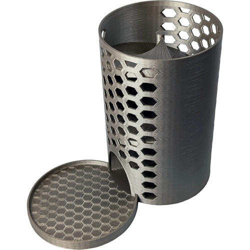 Supportive Solutions Hexagons Dice Tower - One Size Champagne - New, Handmade