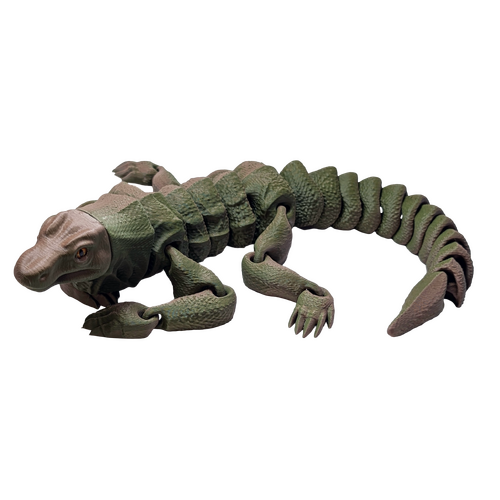 Supportive Solutions Komodo Dragon Flexible Figure - Large Brown/Green - New, Handmade
