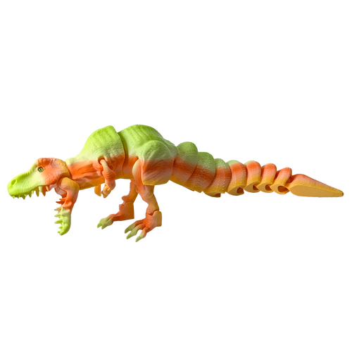 Supportive Solutions Tyrannosaurus Rex Flexible Figure - Large Coral Gradient - New, Handmade