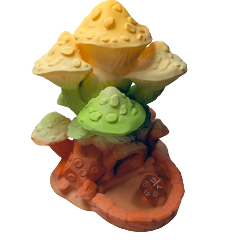 Supportive Solutions Mushroom House Dice Tower Coral Gradient - New, Handmade