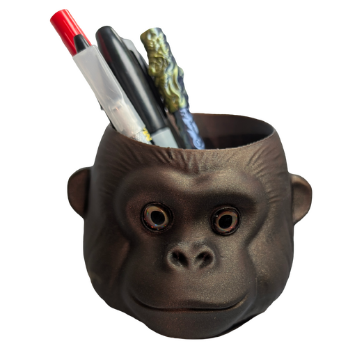 Supportive Solutions Gorilla Pencil Holder Brown - New, Handmade