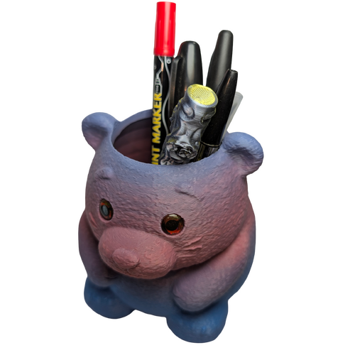 Supportive Solutions Bear Pencil Holder Pink/Blue - New, Handmade