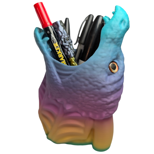 Supportive Solutions Dragon Head Pencil Holder Rainbow - New, Handmade