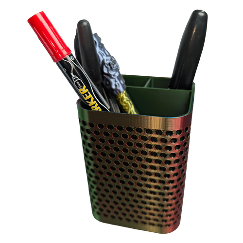 Supportive Solutions Contemporary Square Pencil Holder Red/Green/Blue - New, Handmade