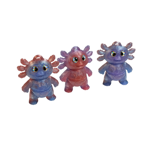 Supportive Solutions Happy Axolotls (Translucent) Magnet Set - Set Of 3 Multi-coloured - New, Handmade