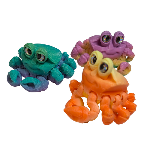 Supportive Solutions Crabs Magnet Set - Set Of 3 Multi-coloured - New, Handmade