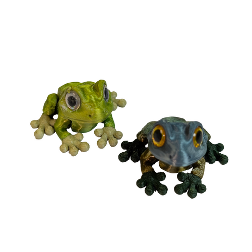 Supportive Solutions Frogs Magnet Set - Set Of 2 Multi-coloured - New, Handmade