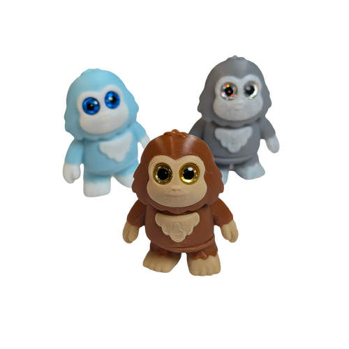 Supportive Solutions Abominable Wildmen Magnet Set - Set Of 3 Multi-coloured - New, Handmade