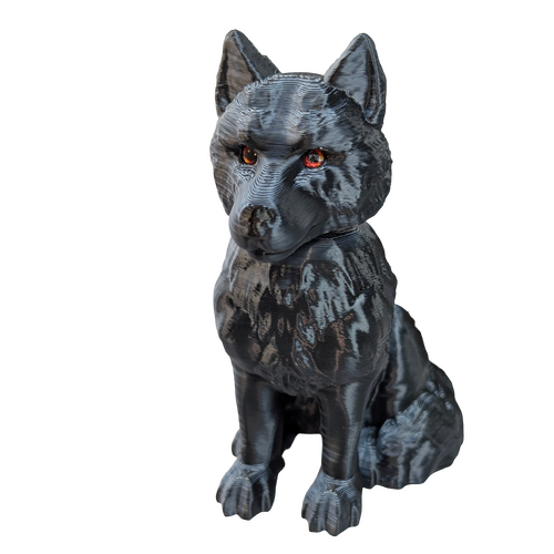 Supportive Solutions Wolf Bobblehead Black/White - New, Handmade