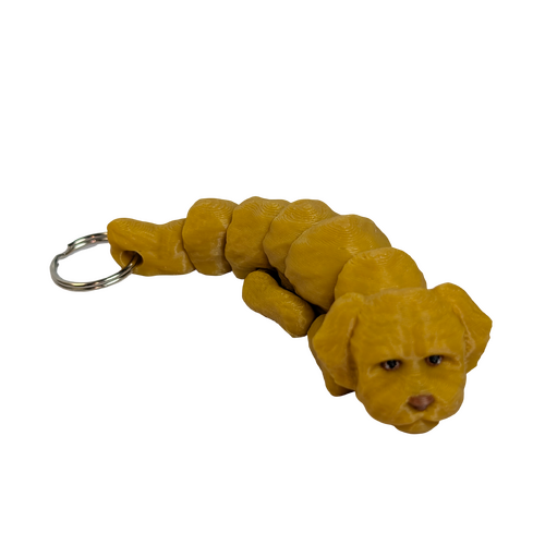 Supportive Solutions Wiggle-Mates Goldendoodle Keyring & Bag Charm Golden - New, Handmade