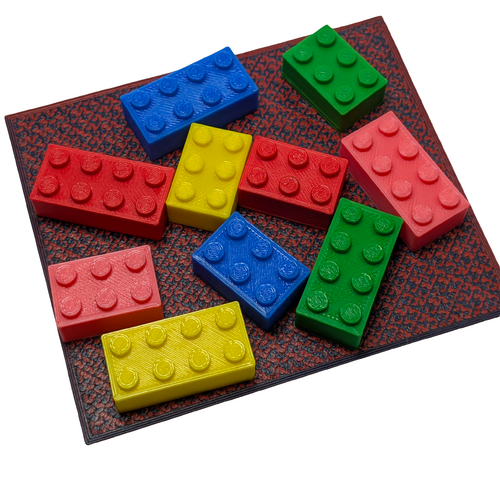 Supportive Solutions Building Bricks Magnet Set - Set Of 10 Multi-coloured - New, Handmade