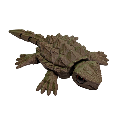 Supportive Solutions Alligator Snapping Turtle Flexible Figure - Medium Green/Brown - New, Handmade