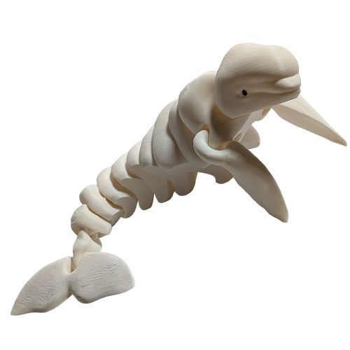 Supportive Solutions Beluga Whale Flexible Figure - Large White - New, Handmade