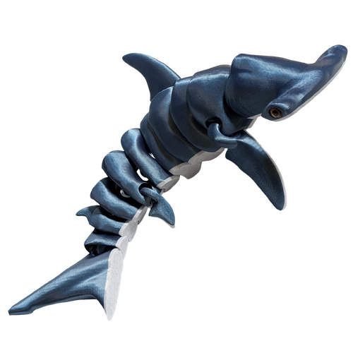 Supportive Solutions Hammerhead Shark Flexible Figure - Large Multi-coloured - New, Handmade