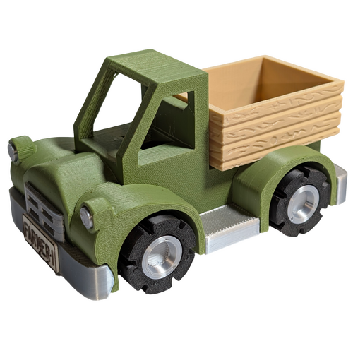 Supportive Solutions Farm Pickup Truck Playset - Large Green - New, Handmade