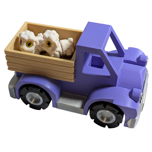 Supportive Solutions Farm Pickup Truck Playset - Large Purple - New, Handmade