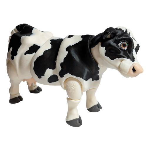 Supportive Solutions Dairy Cow (Holstein-Freisian) Flexible Figure - Large Black/White - New, Handmade