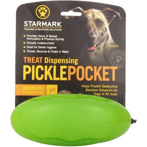 Pickle Pocket Treat Dispensing Dog Toy By Starmark - Medium/Large - New, With Tags