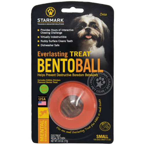 Everlasting TREAT Bento Ball - Dog Chew Toy By Starmark - Small