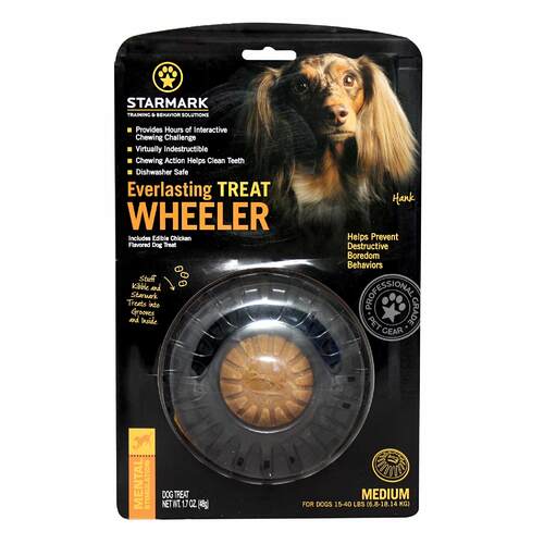 Everlasting TREAT Wheeler - Dog Chew Toy By Starmark - Medium