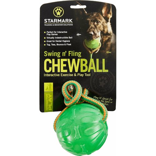 Swing 'n' Fling Chewball Treat Dispensing Dog Toy By Starmark - Medium/Large - New, With Tags
