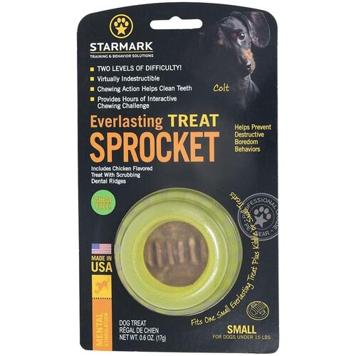 Everlasting TREAT Sprocket - Dog Chew Toy By Starmark - Small