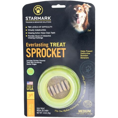 Everlasting TREAT Sprocket - Dog Chew Toy By Starmark - Medium