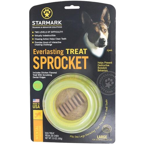 Everlasting TREAT Sprocket - Dog Chew Toy By Starmark - Large