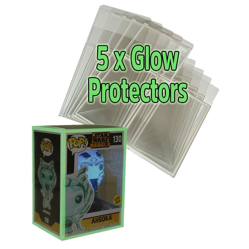 Supportive Solutions Glow Funko POP! Protector Cases 0.6mm Gauge - Pack Of Five