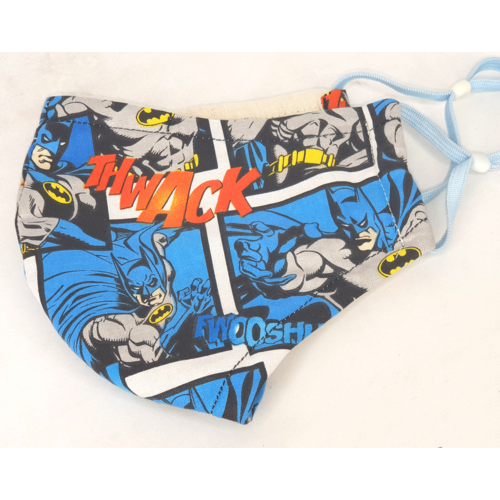 Hand-made Pop Culture Fashion Face Mask by Supportive Solutions - Batman [Size: Small]